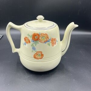 Hall China Orange Poppy Great American Coffee Pot 1950s Cottagecore
